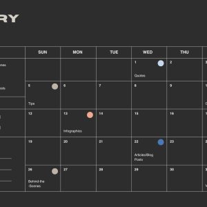 90 Day Content Calendar